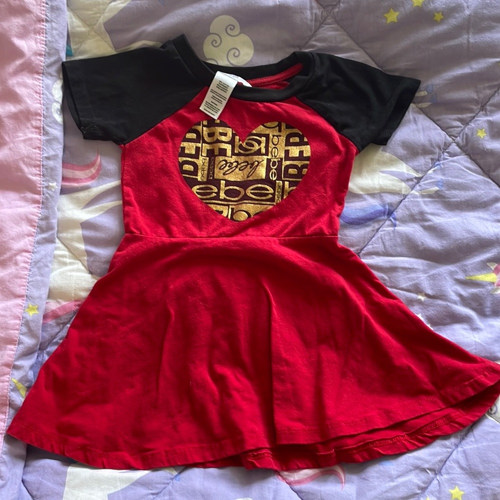 Bebe red dress size girls 4